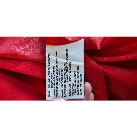 Jessica Simpson Red Stretch Solid Button Fit‎ & Flare Peacoat Coat Lined  Medium - Picture 8 of 8